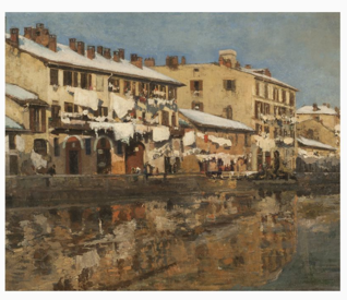 Imagen: "El Naviglio de Milán" / Gola, Emilio / ca. 1890-1892 / Óleo / Inventario #2479 (MNBA)